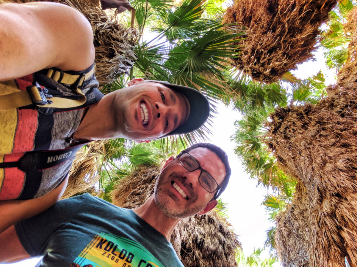 Chris and Rob Taylor at Coachella Valley Nature Preserve Palm Oasis California 2