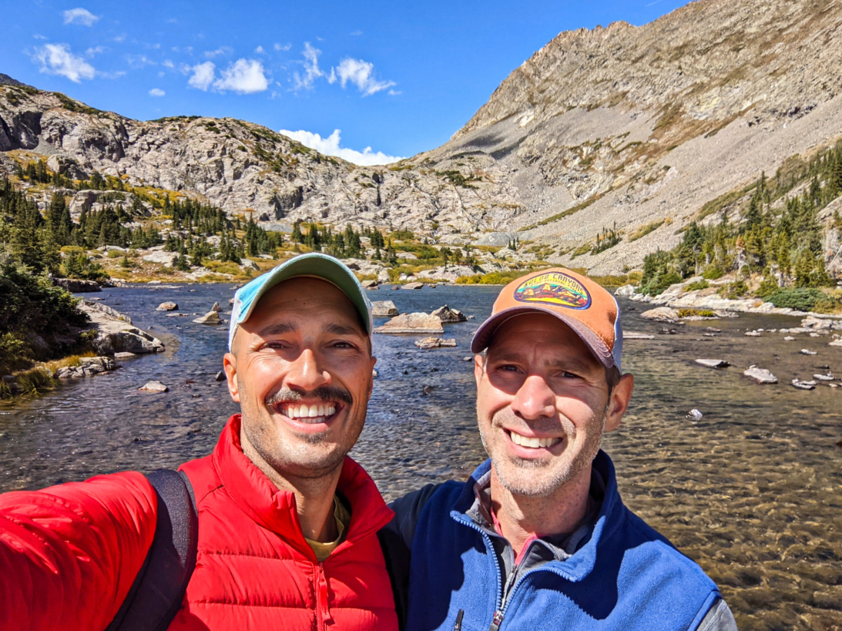 Chris and Rob Taylor at Lower Mohawk Lake White River National Forest Breckenridge Colorado 1