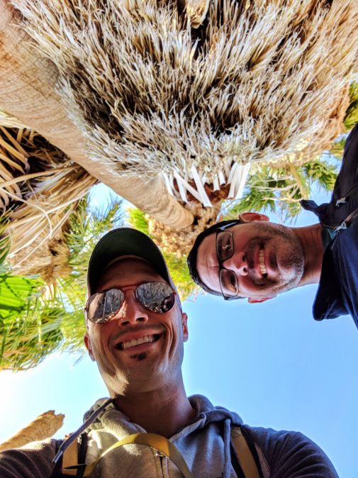 Chris and Rob Taylor at Oasis of Mara at 29 Palms Visitor Center Joshua Tree National Park California 1