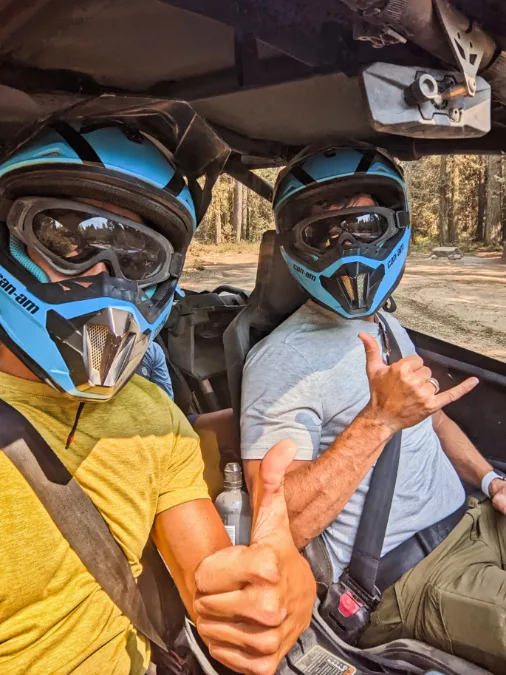 Chris and Rob Taylor doing UTV with Yosemite Adventure Co in Sierra National Forest 1