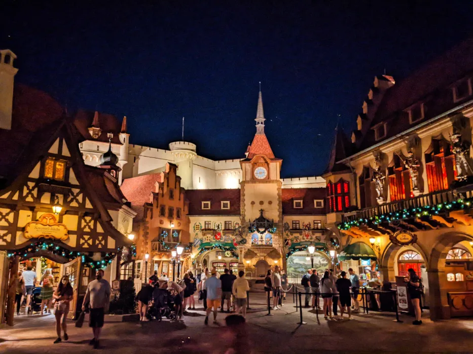 Christmas Decorations in Germany World Showcase EPCOT Walt Disney World Florida 1