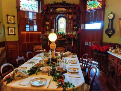 Christmas Decorations inside Craigdarroch Castle Victoria BC 4