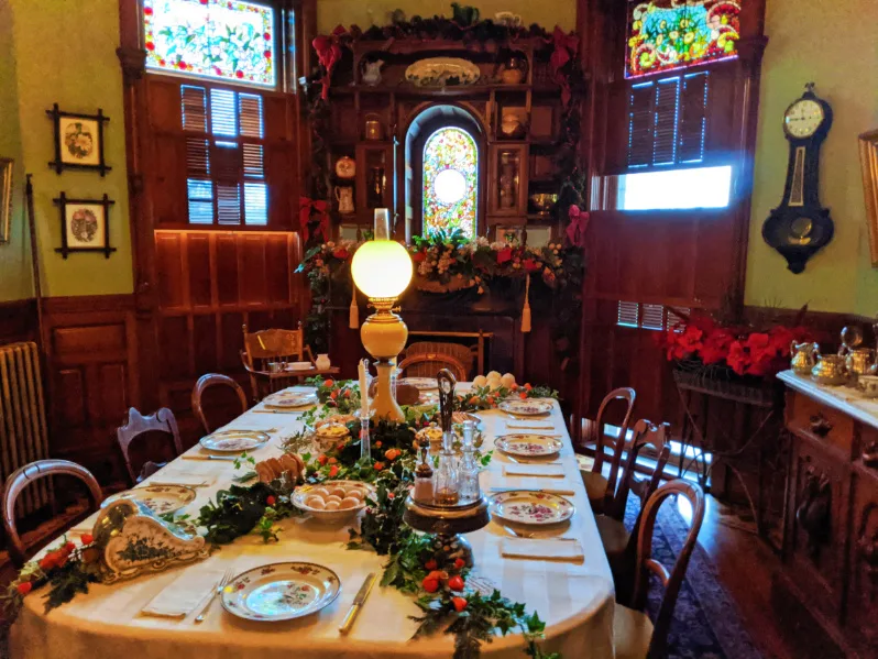 Christmas Decorations inside Craigdarroch Castle Victoria BC 4