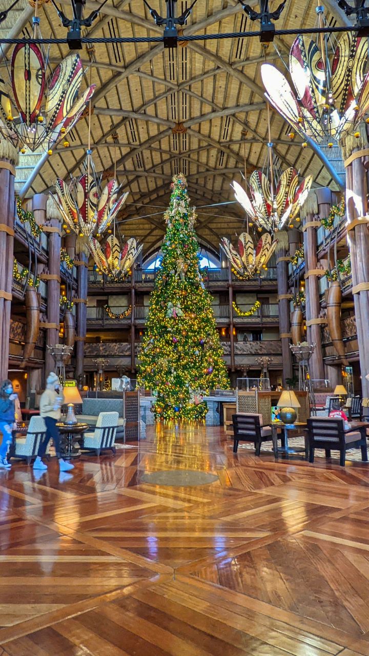 Christmas Tree at Animal Kingdom Lodge Walt Disney World