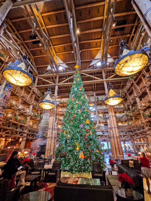 Christmas Tree at Disneys Wilderness Lodge Resort Walt Disney World Florida 1