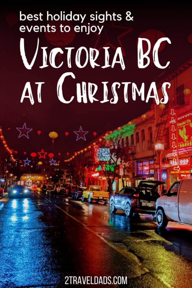 Christmas in Victoria BC is gorgeous and full of holiday lights. Best things to do at Christmas from Butchart Gardens to festivals and markets. #Christmas #holiday #Victoria #Canada
