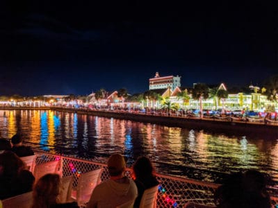 Christmas lights on waterfront at Nights of Lights St Augustine FL 4
