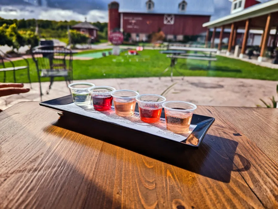 Cider Tasting at Lautenbach's Orchard Country Winery & Market Door County Wisconsin 1