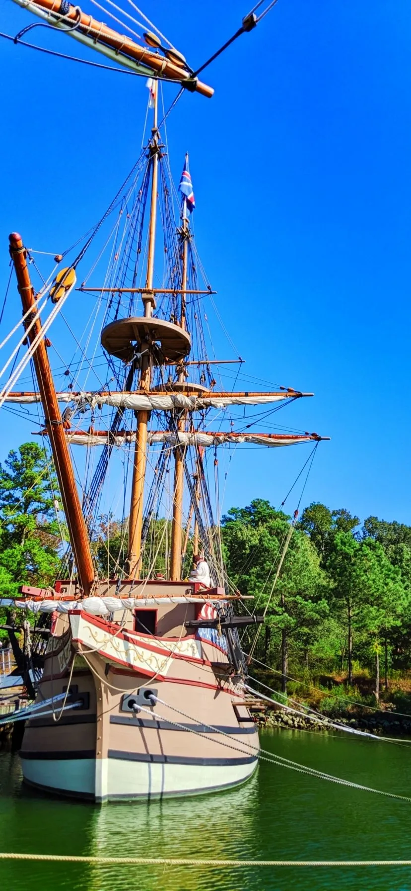 Colonial Sailing Ship at Historic Jamestowne Settlement Virginia