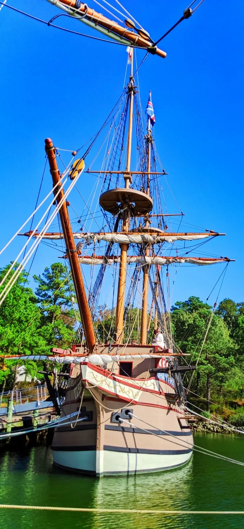 Colonial Sailing Ship at Jamestowne Settlement Historic Virginia