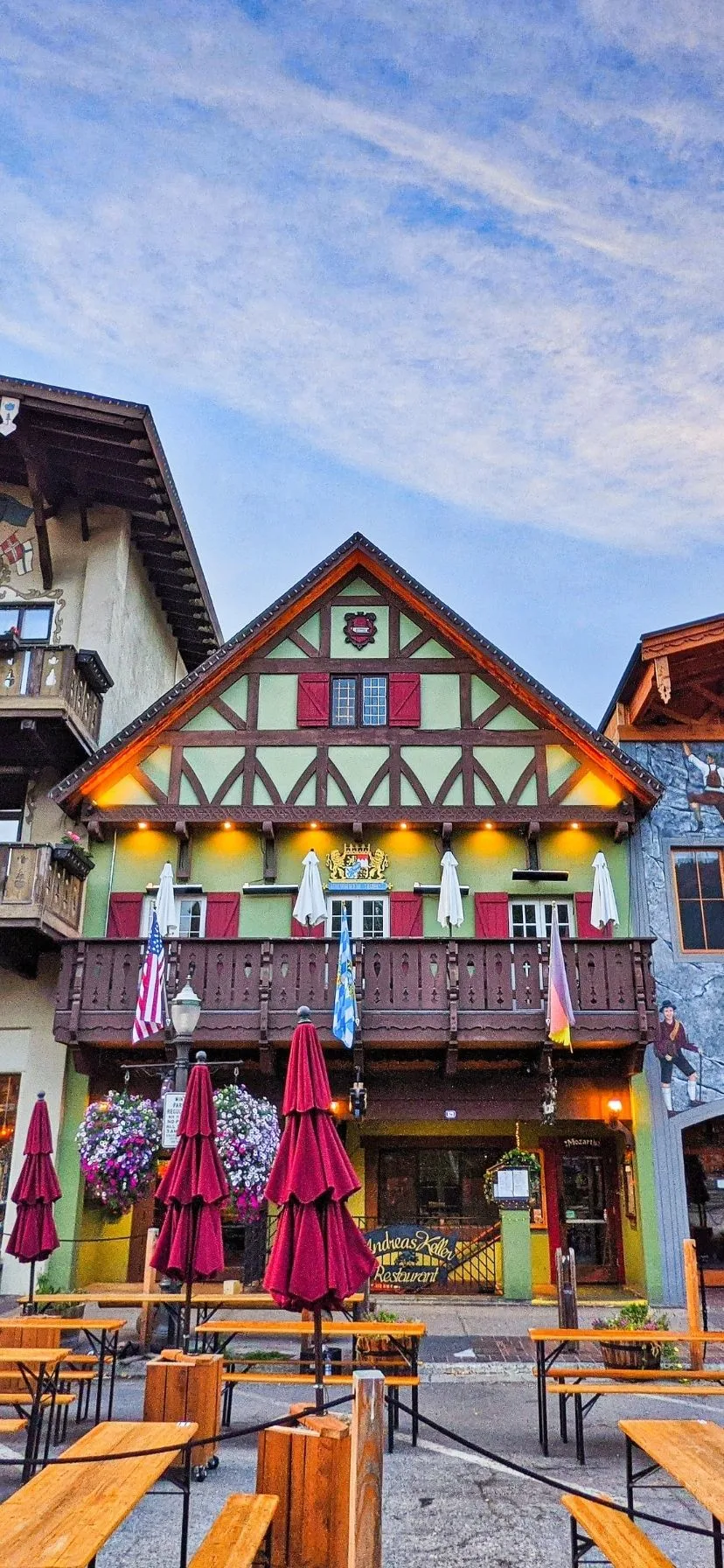 Colorful Bavarian Building in Leavenworth Washington