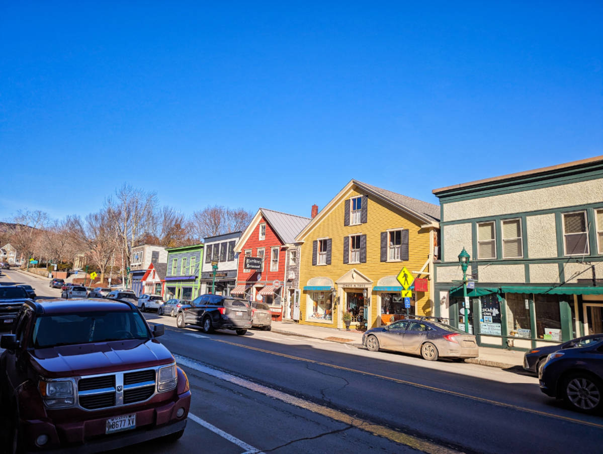 Colorful Buildings in Downtown Camden Maine 2