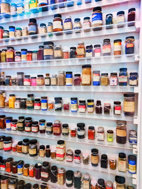 Colorful Kodachrome processing chemicals at Eastman Museum Rochester New York 2