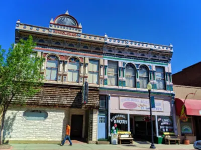 Colorful historic building in Deer Lodge Montana 1