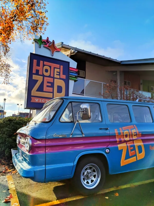 Colorful van at Hotel Zed Victoria BC 1
