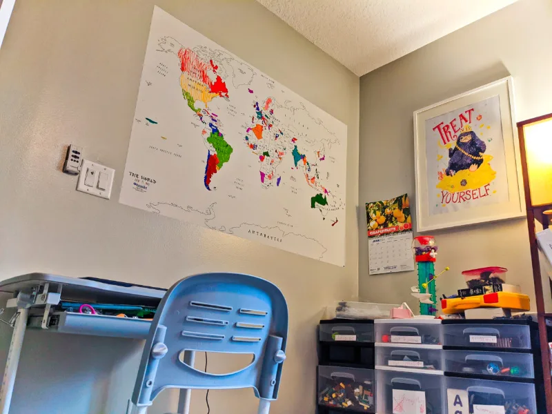 Coloring Wall Map Kid Virtual School Setup 2