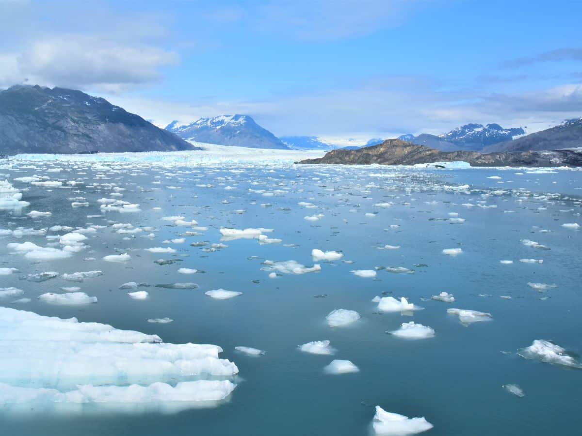 Columbia Glacier on Prince William Sound near Valdez Alaska