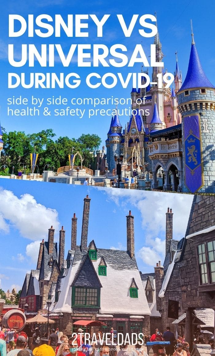 Since Orlando theme parks are open, is Disney World or Universal handling COVID-19 pandemic precautions better? Side by side comparison of health and safety measures between Universal Orlando and Disney World.