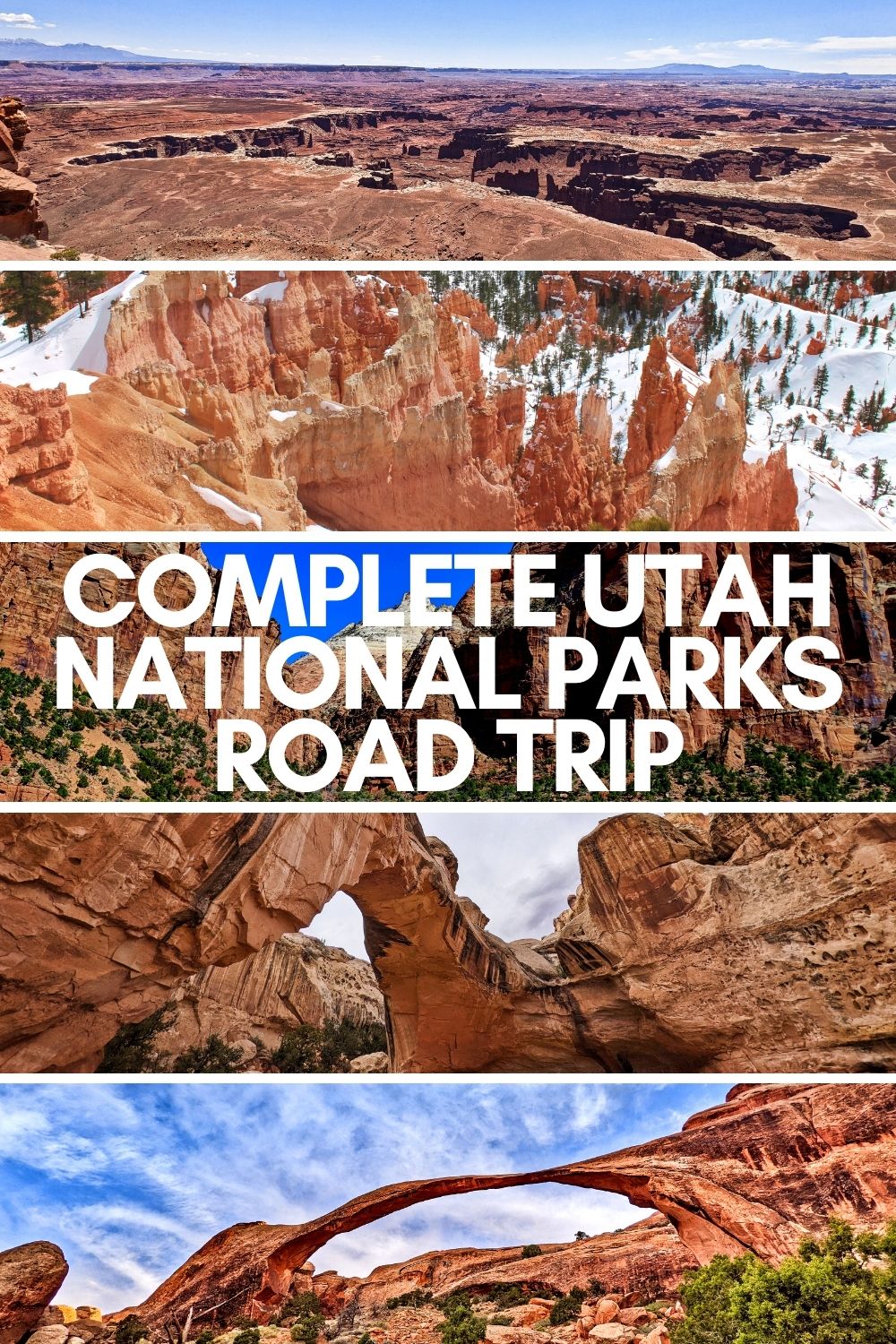 This Utah National Parks road trip plan takes you to all five parks, includes some stops at amazing Utah State Parks and goes off the beaten path for an amazing trip. Includes hotel recommendation and how to plan this fun Utah road trip.