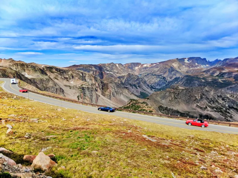 Corvettes on Bear Tooth Highway in Montana's Yellowstone Country