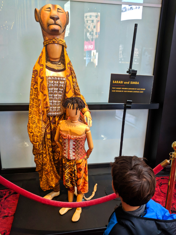 Costume Display for Lion King on Broadway at Minskoff Theater New York City 1