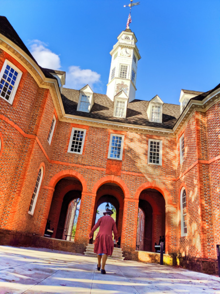 Costumed Interpreter at Capitol Building Colonial Williamsburg Virginia 1