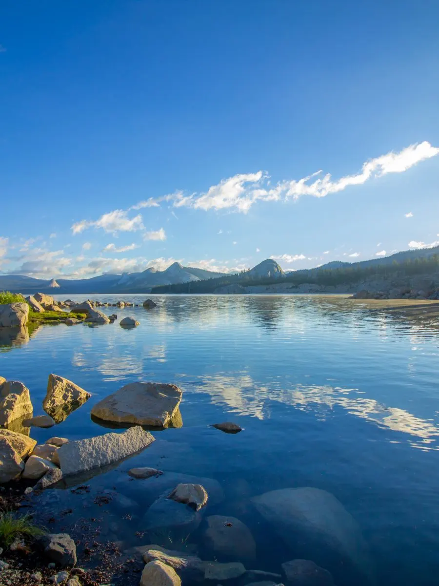 Courtright Reservoir in California Sierra Mountains