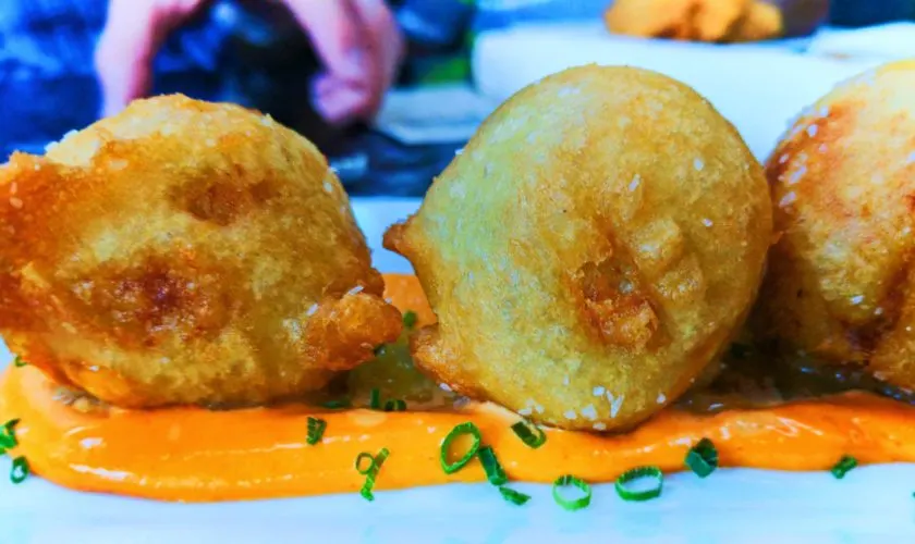 Crab beignets from Ice Plant at St Augustine Distillery 1