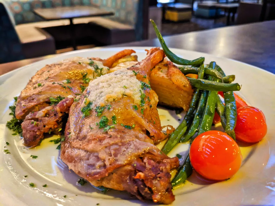 Crispy Duck Confit at Brasserie at Mammoth Rock N Bowl Mammoth Lakes California 2