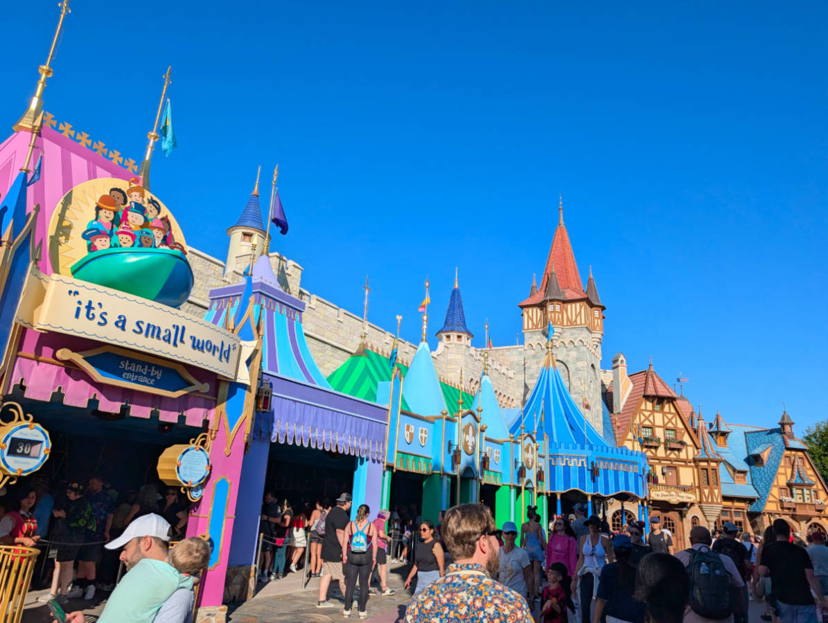 Crowded Fantasyland in Magic Kingdom Walt Disney World Orlando 1