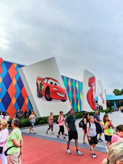Crowds waiting for Magic Kingdom shuttles at Art of Animation Resort Disney World Florida 1