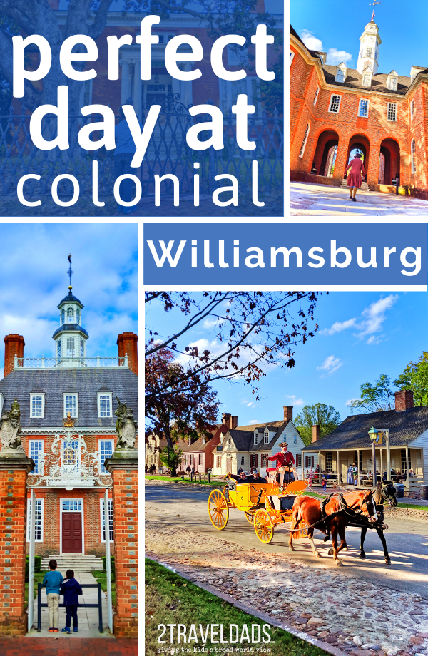 Colonial Williamsburg with kids is perfect for learning about history, enjoying costumes, and having a fun family vacation. Historic architecture and tavern restaurants make this Virginia destination perfect, especially at Christmas. #Williamsburg #virginia #familytravel