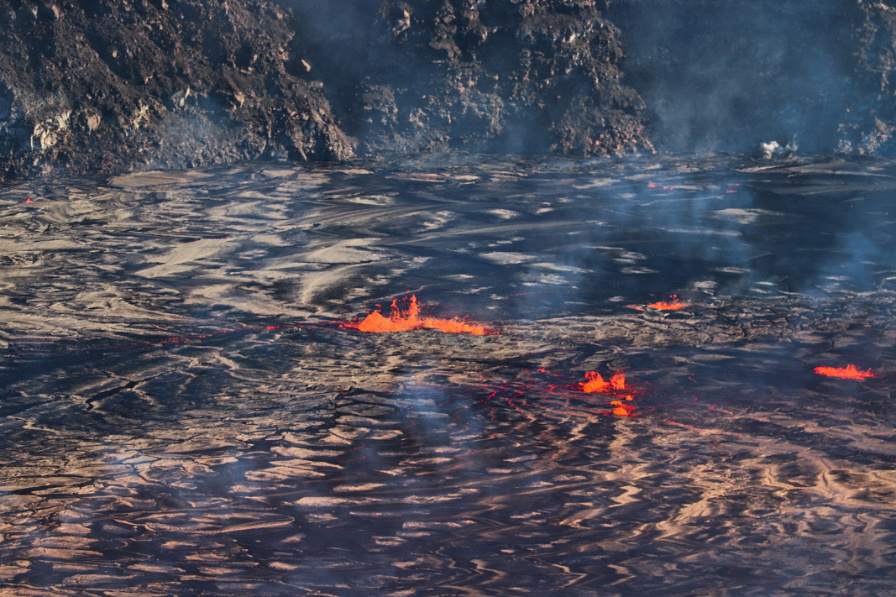 Daytime Lava Fountains in Kilauea Crater Hawaii Volcanoes National Park Big Island 5