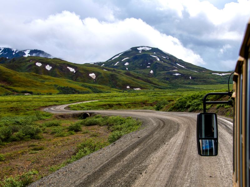 Denali National Park Road Scenic Drive via Tour Bus