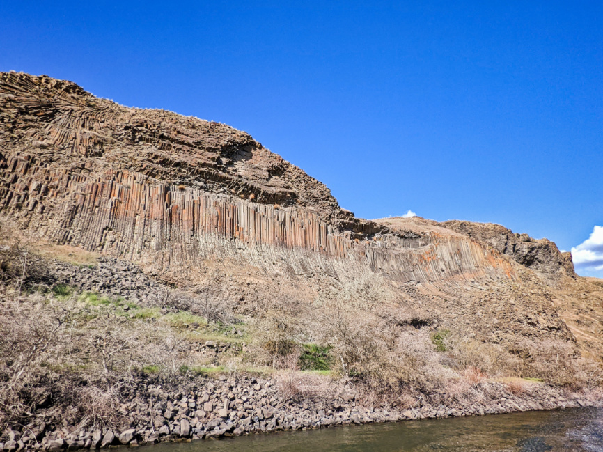 Devils Slide Basalt Rock Formations on Snake River in Hells Canyon Lewiston Clarkston Idaho Washington 3