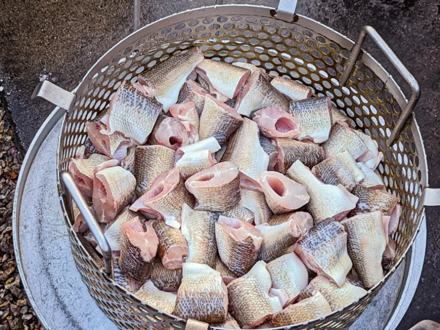 Dinner Prep by Fire at Pelletiers Fish Boil Fish Creek Door County Wisconsin 3