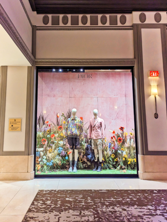 Dior Window Display at Fairmont Hotel Vancouver Downtown Vancouver BC 1