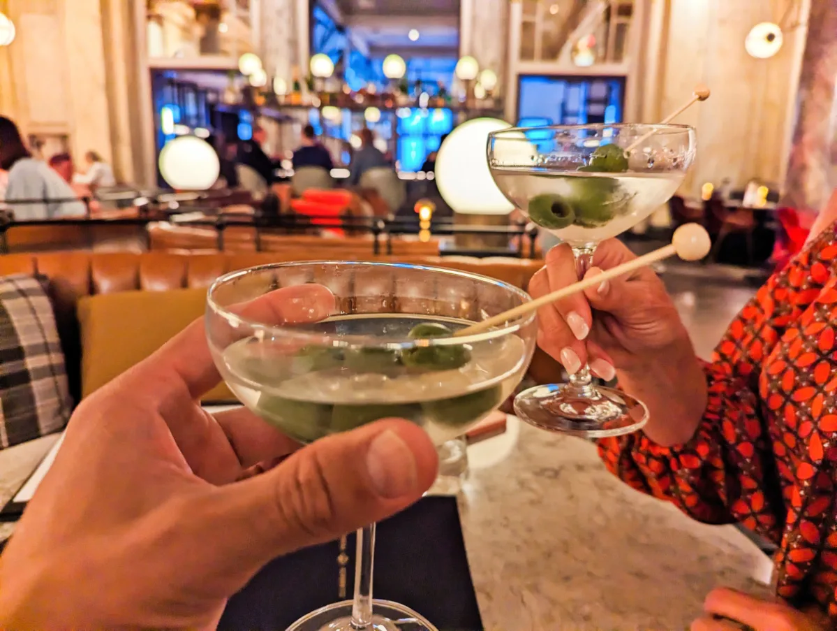 Dirty Martinis at Hawthorn Dining Room Bar at Fairmont Palliser Downtown Calgary Alberta 1