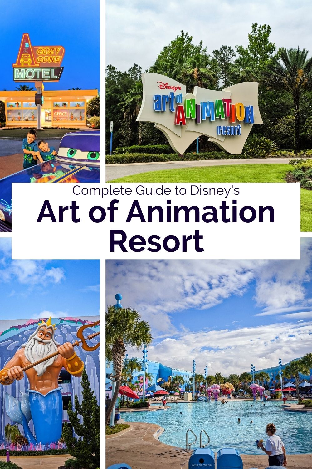 Review of Disney's Art of Animation Resort includes Cars, Lion King, Finding Nemo and Little Mermaid themed suites and rooms. A fun family hotel, Art of Animation is a Value Level Walt Disney World resort and is ideal for families visiting on a budget (or not).