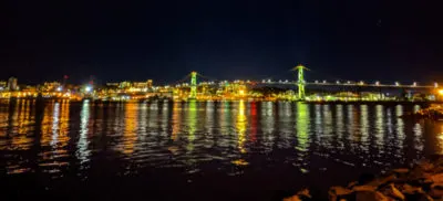 Downtown Halifax at Night from Dartmouth Waterfront Halifax Nova Scotia 1