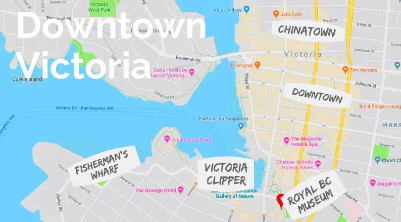 Downtown Victoria map