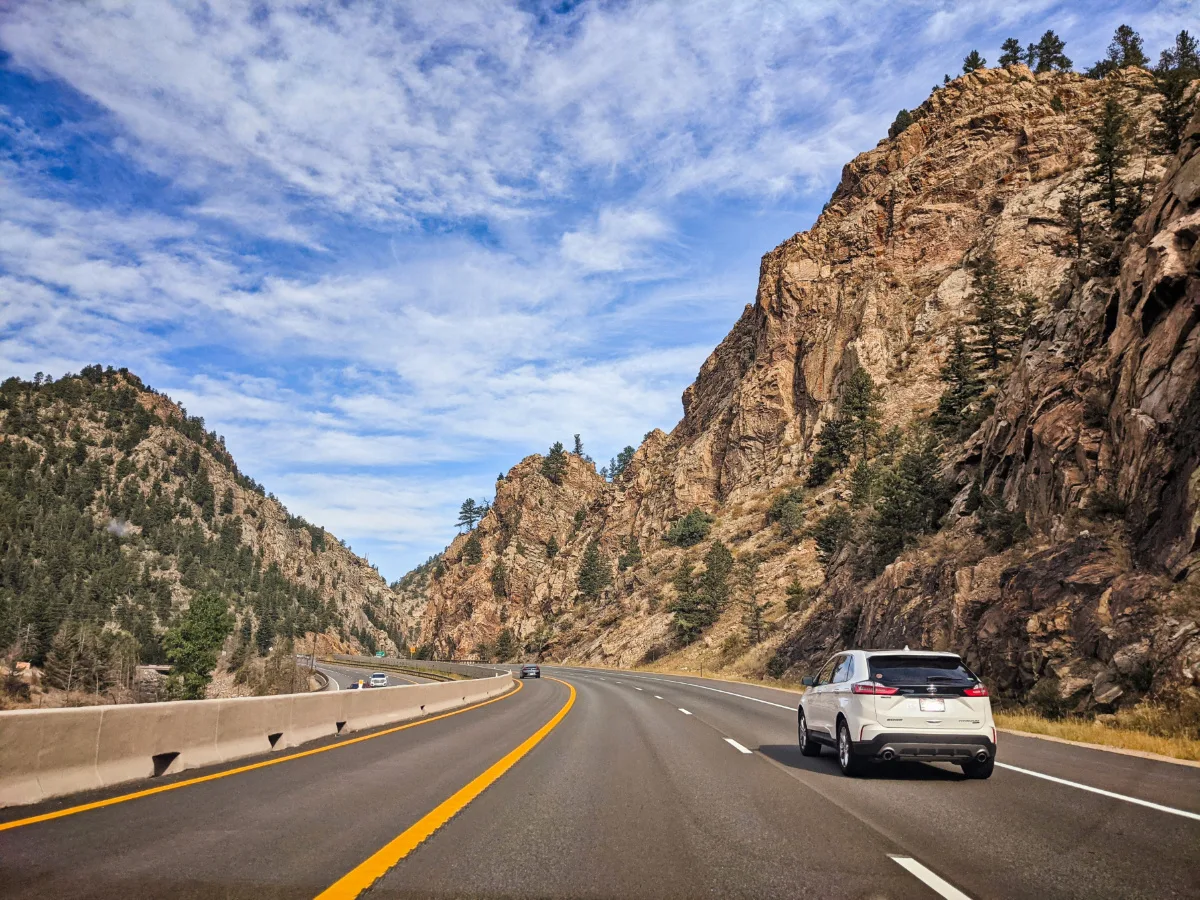 Driving Interstate Highway 70 from Denver to Breckenridge Colorado 2