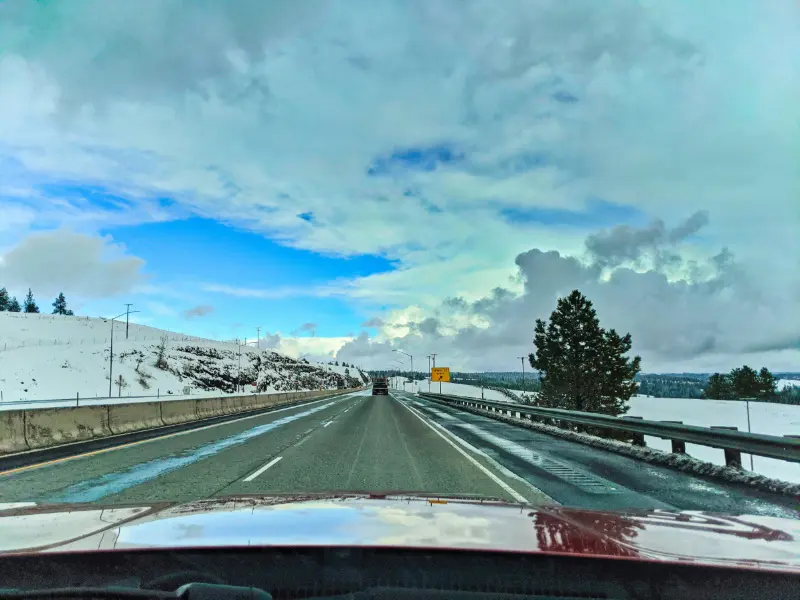 Driving on I84 Baker City Oregon 1