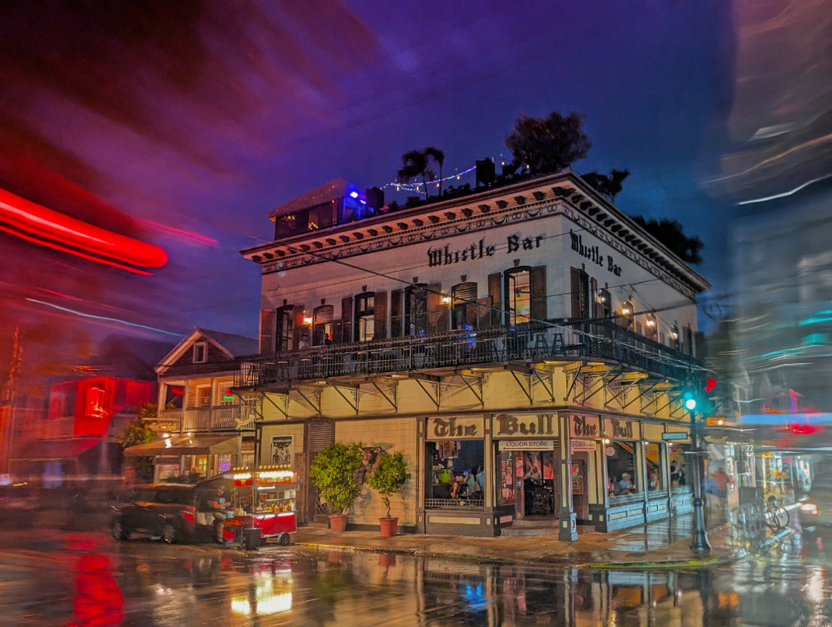 Duval Street in the Rain during Ghosts and Gravestones Tour Key West Florida Keys 1