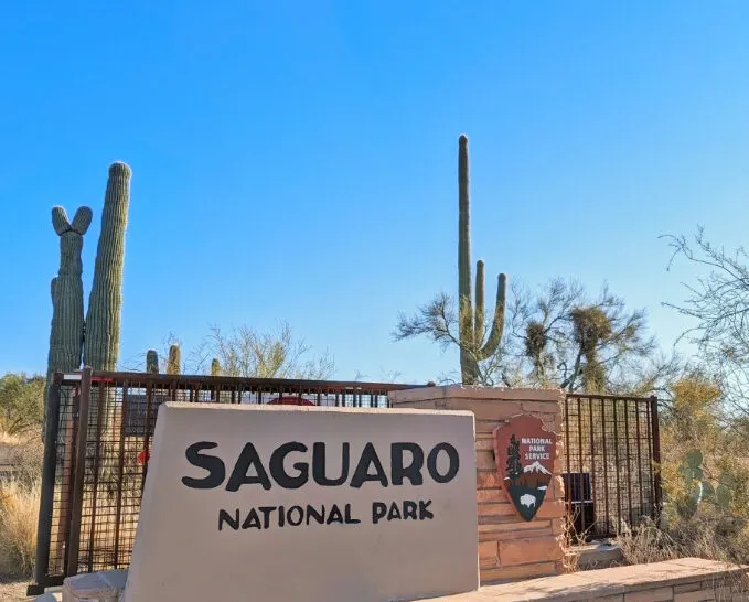 Entrance Sign Saguaro National Park Tucson Arizona 1