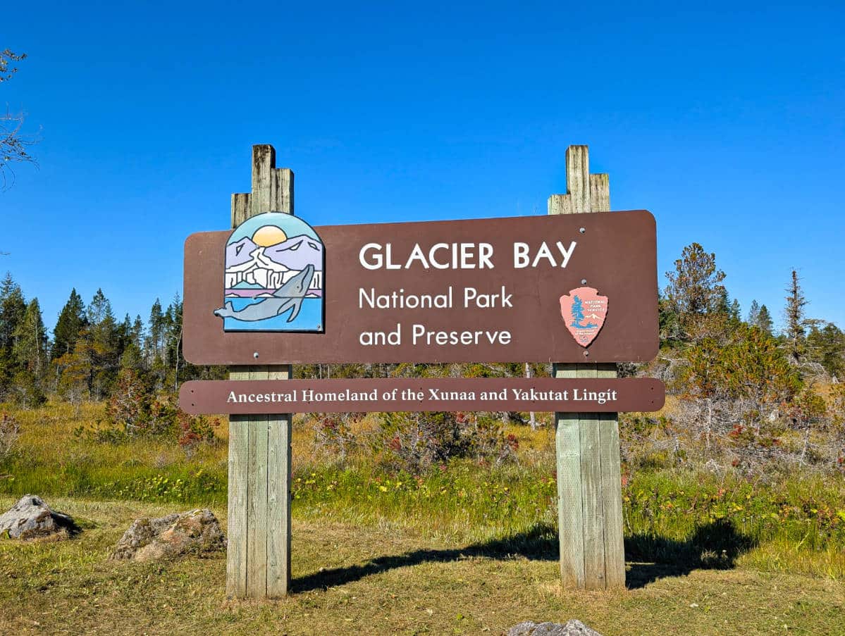 Entrance Sign at Glacier Bay National Park Gustavus Alaska 2
