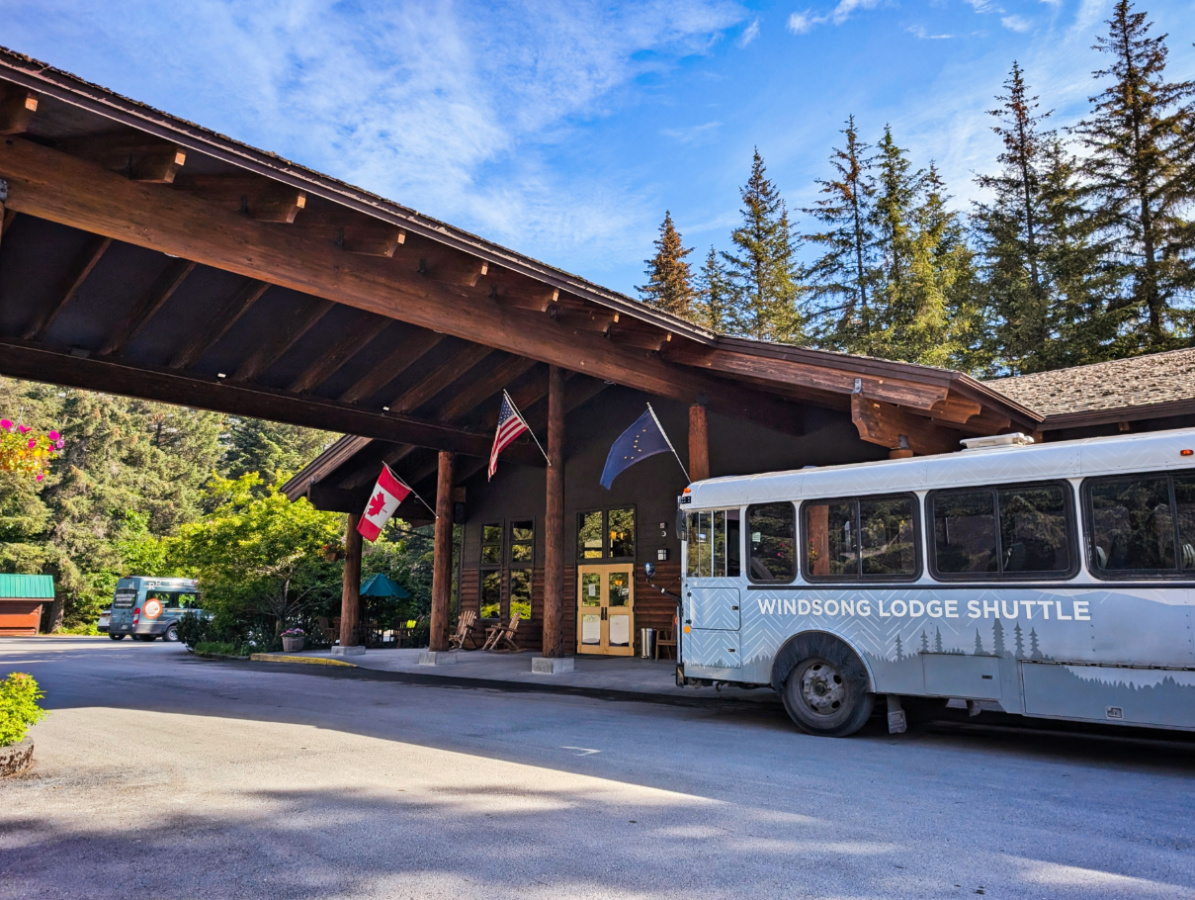 Entrance and Shuttle of Seward Windsong Lodge Seward Alaska 1