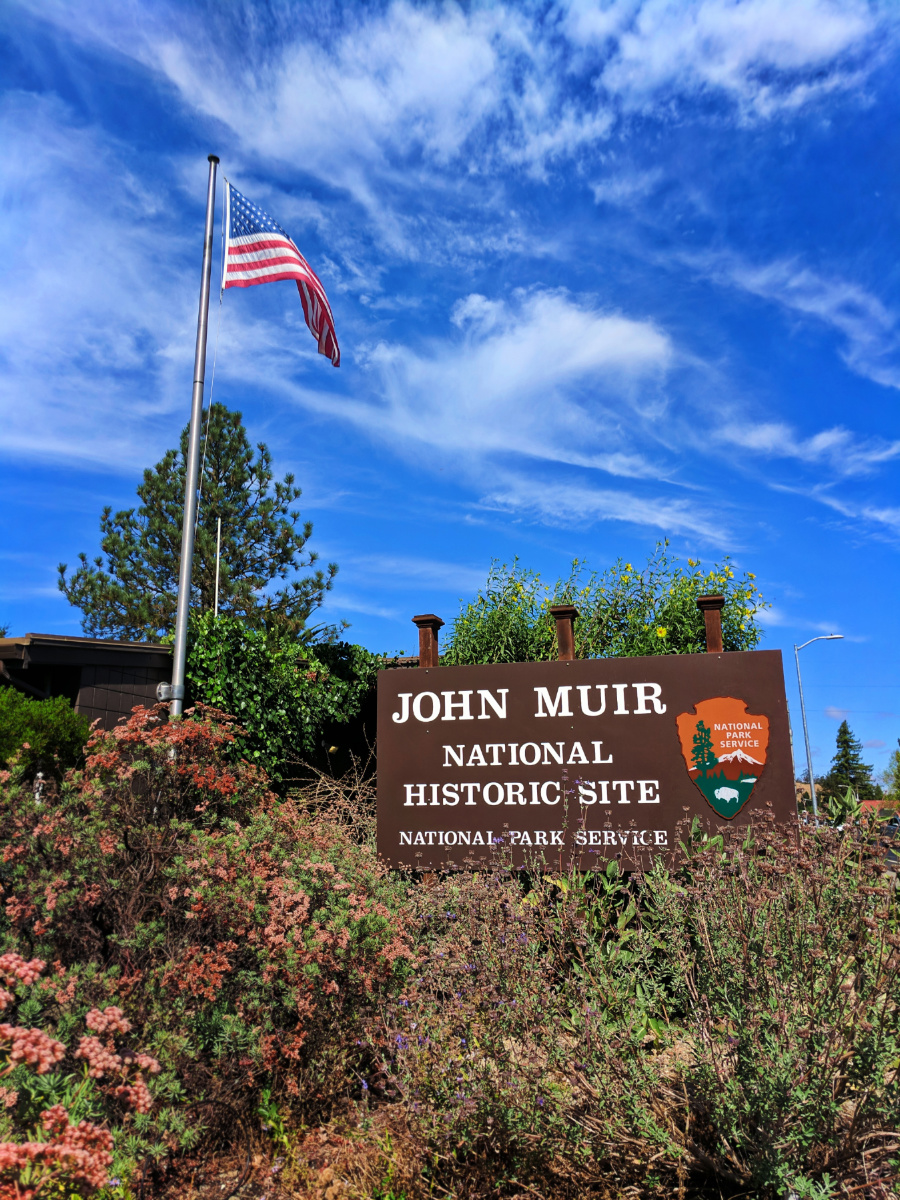 Entrance sign at John Muir National Historic Site Martinez East Bay 2