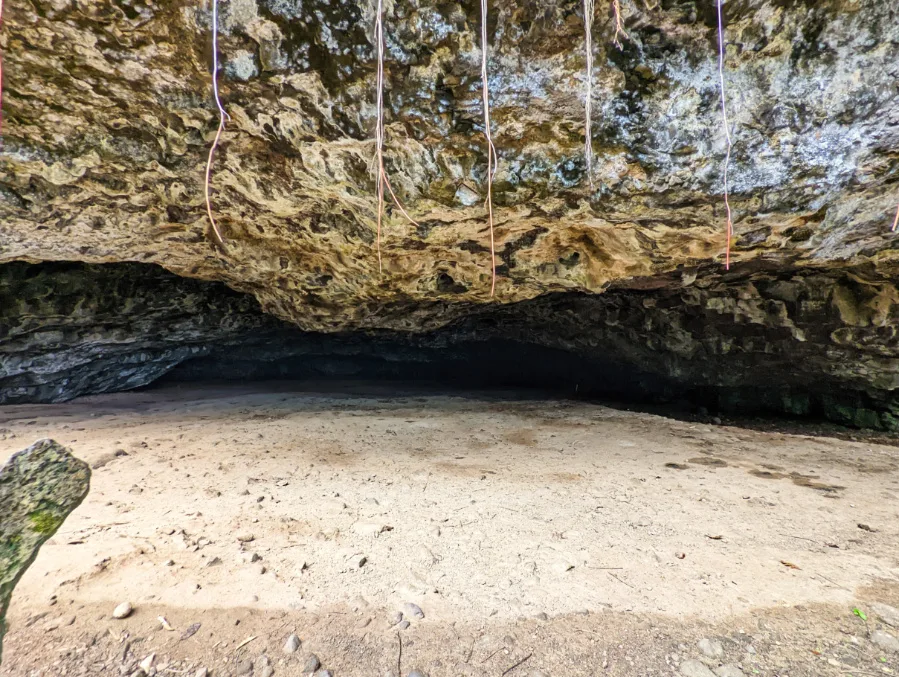 Entrance to Maniniholo Dry Cave at Haena Beach NaPali Coast North Shore Kauai Hawaii 1