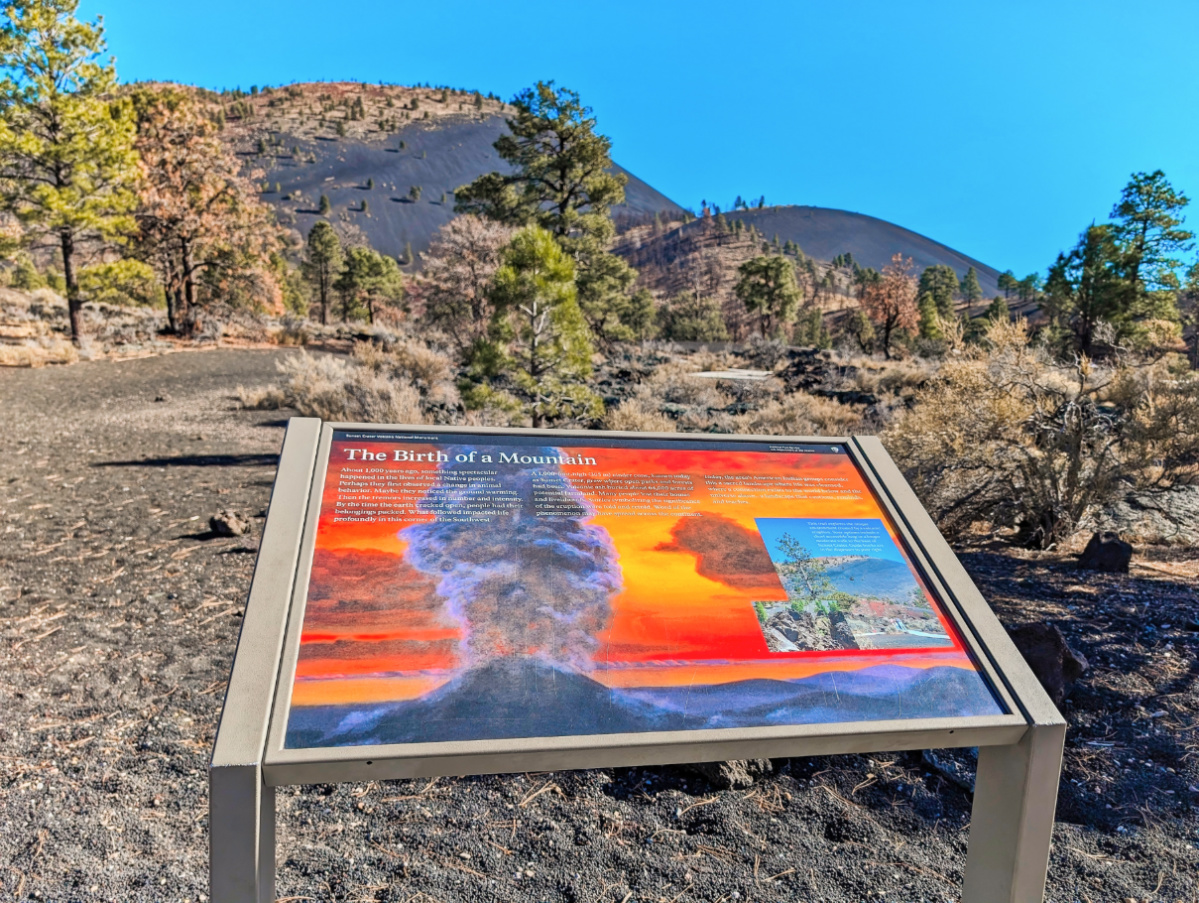 Eruption Exhibit at Sunset Crater Volcano National Monument Arizona 1